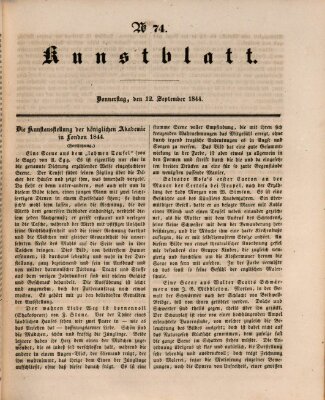 Morgenblatt für gebildete Leser (Morgenblatt für gebildete Stände) Donnerstag 12. September 1844