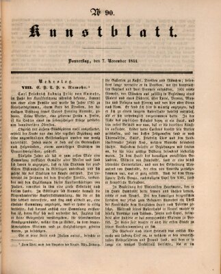 Morgenblatt für gebildete Leser (Morgenblatt für gebildete Stände) Donnerstag 7. November 1844