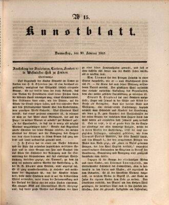 Morgenblatt für gebildete Leser (Morgenblatt für gebildete Stände) Donnerstag 20. Februar 1845