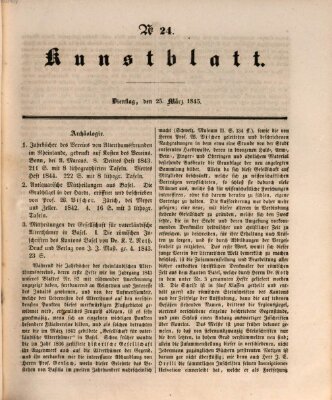 Morgenblatt für gebildete Leser (Morgenblatt für gebildete Stände) Dienstag 25. März 1845