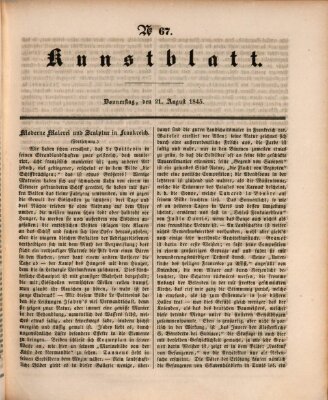 Morgenblatt für gebildete Leser (Morgenblatt für gebildete Stände) Donnerstag 21. August 1845