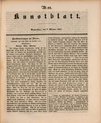 Morgenblatt für gebildete Leser (Morgenblatt für gebildete Stände) Donnerstag 9. Oktober 1845