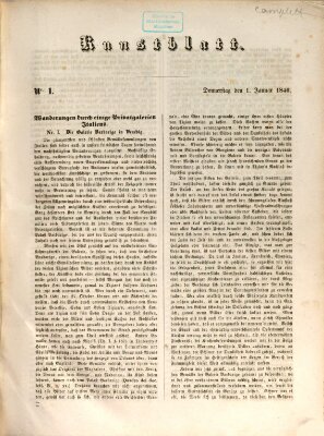 Morgenblatt für gebildete Leser (Morgenblatt für gebildete Stände) Donnerstag 1. Januar 1846