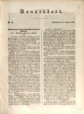 Morgenblatt für gebildete Leser (Morgenblatt für gebildete Stände) Donnerstag 8. Januar 1846