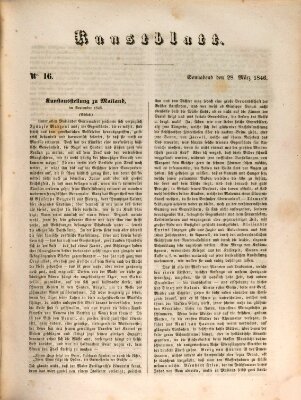Morgenblatt für gebildete Leser (Morgenblatt für gebildete Stände) Samstag 28. März 1846