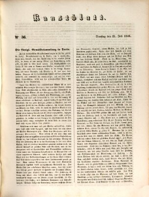 Morgenblatt für gebildete Leser (Morgenblatt für gebildete Stände) Dienstag 21. Juli 1846