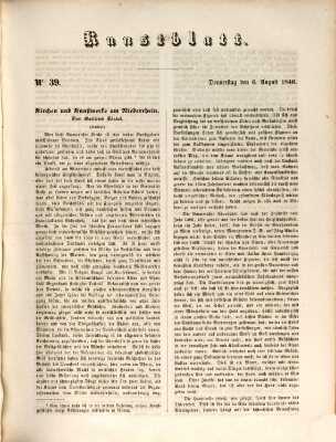 Morgenblatt für gebildete Leser (Morgenblatt für gebildete Stände) Donnerstag 6. August 1846