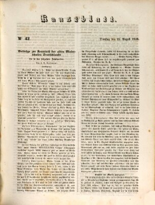 Morgenblatt für gebildete Leser (Morgenblatt für gebildete Stände) Dienstag 25. August 1846