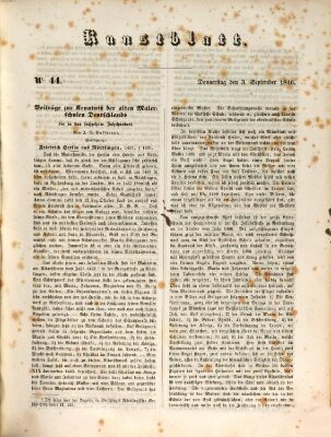 Morgenblatt für gebildete Leser (Morgenblatt für gebildete Stände) Donnerstag 3. September 1846
