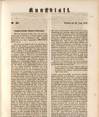 Morgenblatt für gebildete Leser (Morgenblatt für gebildete Stände) Dienstag 22. Juni 1847