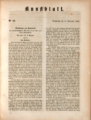 Morgenblatt für gebildete Leser (Morgenblatt für gebildete Stände) Donnerstag 11. November 1847