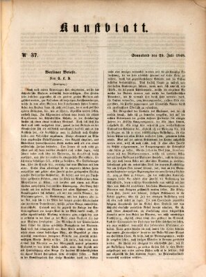 Morgenblatt für gebildete Leser (Morgenblatt für gebildete Stände) Samstag 29. Juli 1848