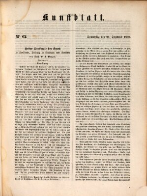 Morgenblatt für gebildete Leser (Morgenblatt für gebildete Stände) Donnerstag 21. Dezember 1848