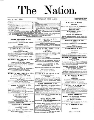 The nation Donnerstag 16. Juni 1870