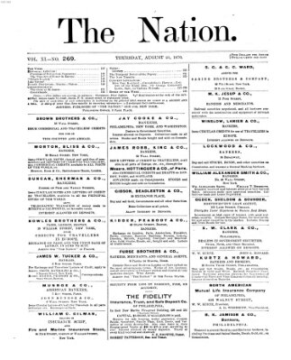 The nation Donnerstag 25. August 1870