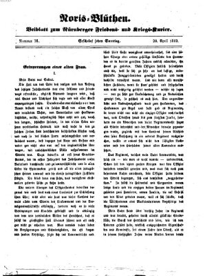 Norisblüthen (Nürnberger Abendzeitung) Sonntag 20. April 1862