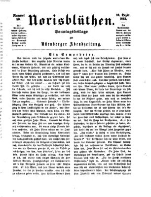 Norisblüthen (Nürnberger Abendzeitung) Sonntag 13. Dezember 1863
