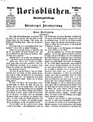 Norisblüthen (Nürnberger Abendzeitung) Sonntag 21. Februar 1864