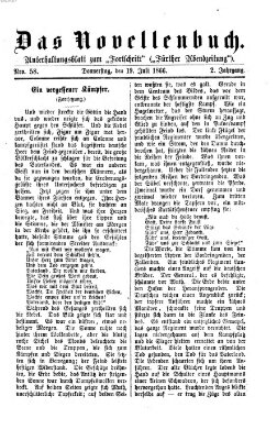 Das Novellenbuch (Der Fortschritt auf allen Gebieten des öffentlichen Lebens) Donnerstag 19. Juli 1866