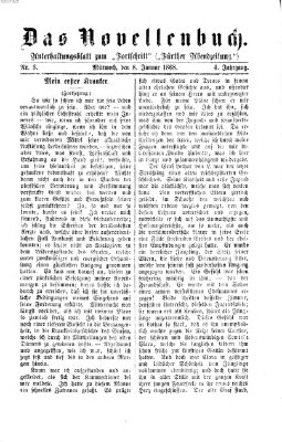 Das Novellenbuch (Der Fortschritt auf allen Gebieten des öffentlichen Lebens) Mittwoch 8. Januar 1868