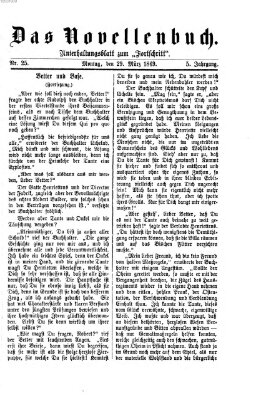 Das Novellenbuch (Der Fortschritt auf allen Gebieten des öffentlichen Lebens) Montag 29. März 1869