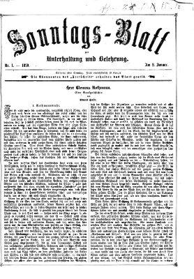 Sonntagsblatt zur Unterhaltung und Belehrung (Fürther Abendzeitung) Sonntag 2. Januar 1870