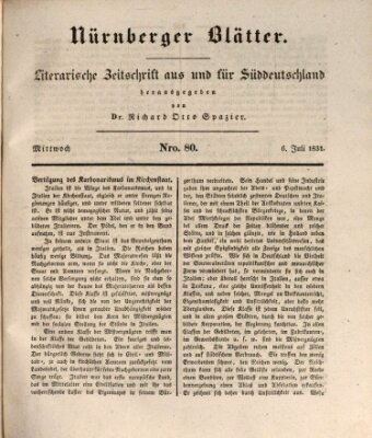Nürnberger Blätter Mittwoch 6. Juli 1831