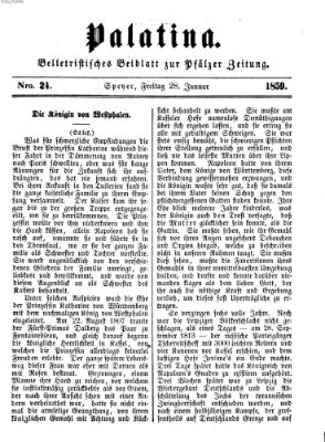 Palatina (Pfälzer Zeitung) Freitag 28. Januar 1859