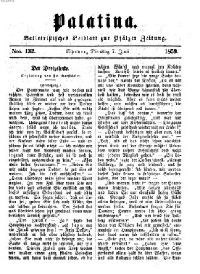 Palatina (Pfälzer Zeitung) Dienstag 7. Juni 1859