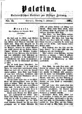 Palatina (Pfälzer Zeitung) Dienstag 5. Februar 1861