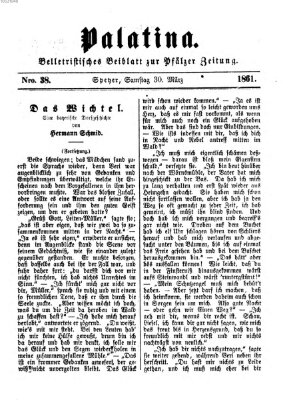 Palatina (Pfälzer Zeitung) Samstag 30. März 1861