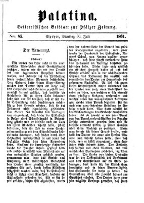 Palatina (Pfälzer Zeitung) Dienstag 30. Juli 1861