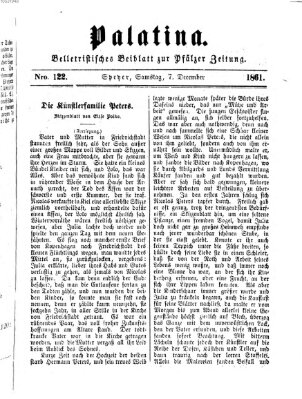 Palatina (Pfälzer Zeitung) Samstag 7. Dezember 1861