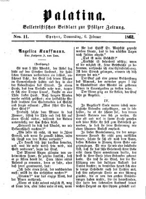 Palatina (Pfälzer Zeitung) Donnerstag 6. Februar 1862
