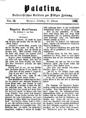 Palatina (Pfälzer Zeitung) Dienstag 11. Februar 1862