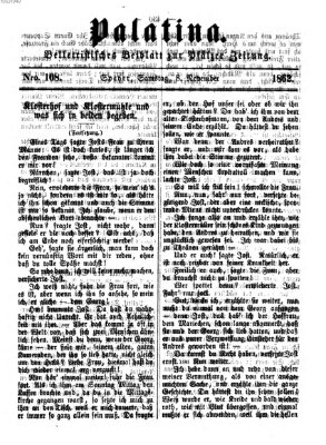 Palatina (Pfälzer Zeitung) Samstag 8. November 1862