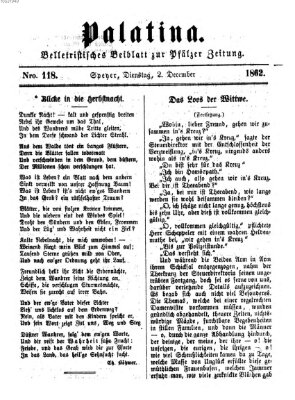Palatina (Pfälzer Zeitung) Dienstag 2. Dezember 1862