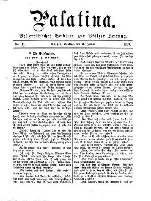 Palatina (Pfälzer Zeitung) Dienstag 26. Januar 1869