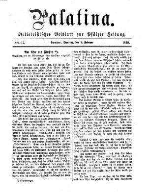 Palatina (Pfälzer Zeitung) Dienstag 9. Februar 1869