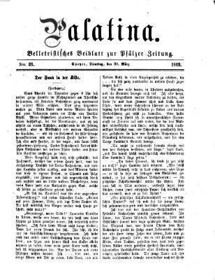 Palatina (Pfälzer Zeitung) Dienstag 30. März 1869