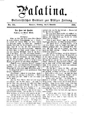 Palatina (Pfälzer Zeitung) Dienstag 9. November 1869