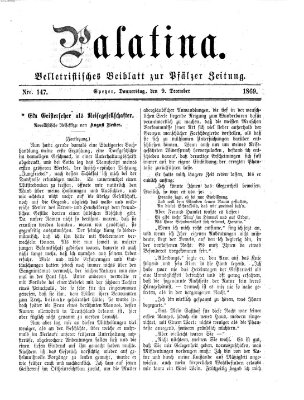 Palatina (Pfälzer Zeitung) Donnerstag 9. Dezember 1869
