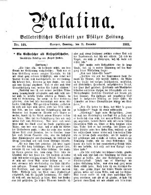 Palatina (Pfälzer Zeitung) Samstag 11. Dezember 1869