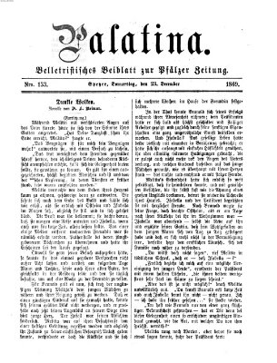 Palatina (Pfälzer Zeitung) Donnerstag 23. Dezember 1869