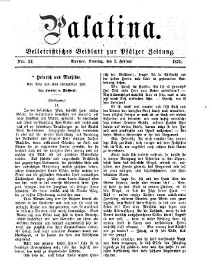 Palatina (Pfälzer Zeitung) Sonntag 2. Januar 1870