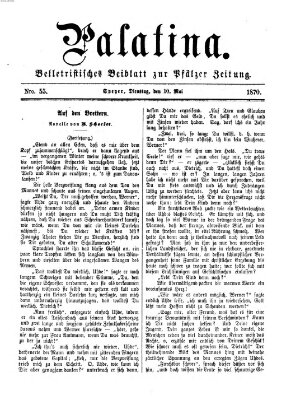 Palatina (Pfälzer Zeitung) Dienstag 10. Mai 1870