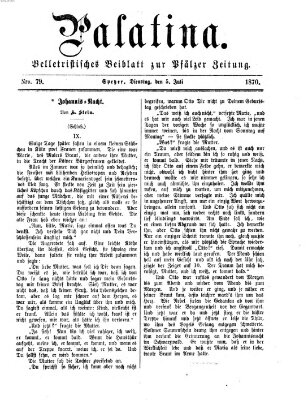 Palatina (Pfälzer Zeitung) Dienstag 5. Juli 1870