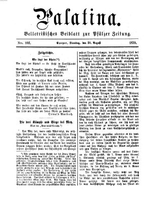 Palatina (Pfälzer Zeitung) Dienstag 30. August 1870