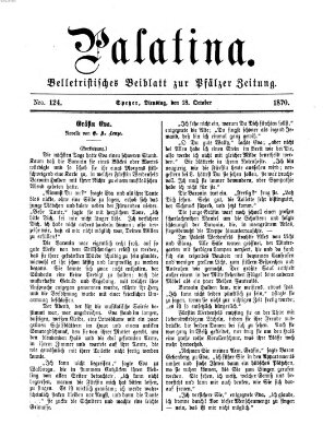 Palatina (Pfälzer Zeitung) Dienstag 18. Oktober 1870