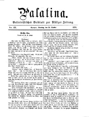 Palatina (Pfälzer Zeitung) Dienstag 25. Oktober 1870
